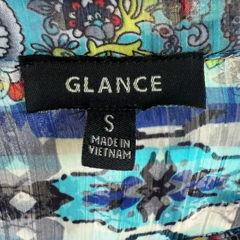 GLANCE Women's Blouse with vibrant, multi patterned design Multiple