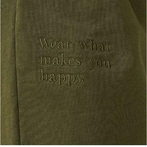 Terez NWT New Yorker Hunter Green Wear what makes you happy Sweatpants Size M
