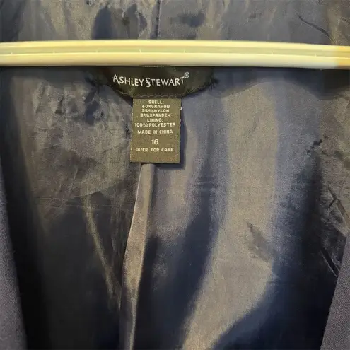 Ashley Stewart Women's Blazer Size 16 Navy Blue Business Jacket