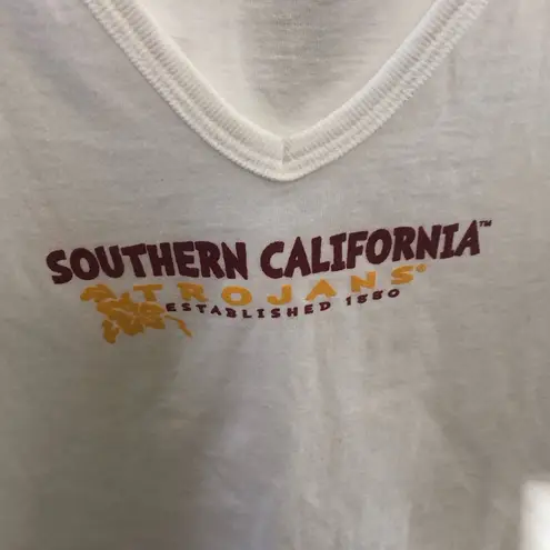 Russell Athletic USC Southern California Trojan SCT logo white cotton T-shirt Sz M