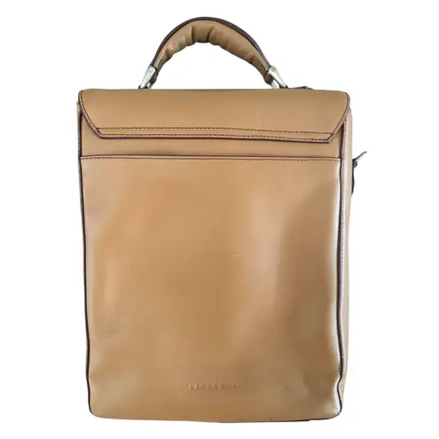 Levenger Leather Wine Carrier Tote Tan Travel Picnic Bag Vintage Hard To Find