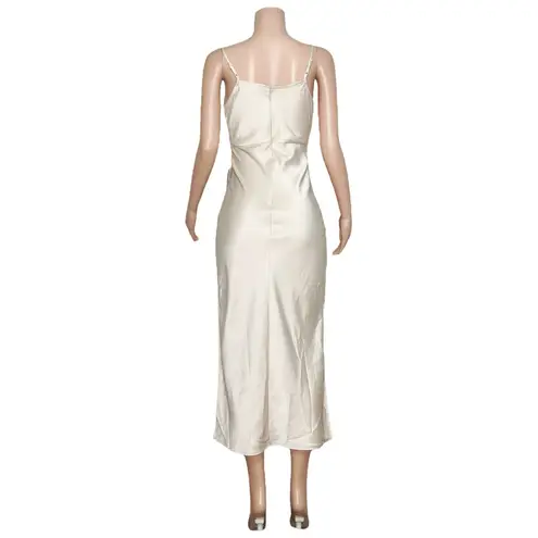 BHLDN Cali Satin Charmeuse Slip Dress, Champagne, 2 (US)