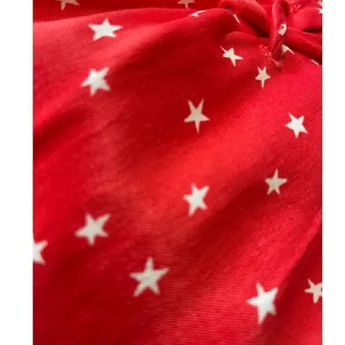 ZARA  Satin Effect Star Print Red Cami Bodysuit size Medium