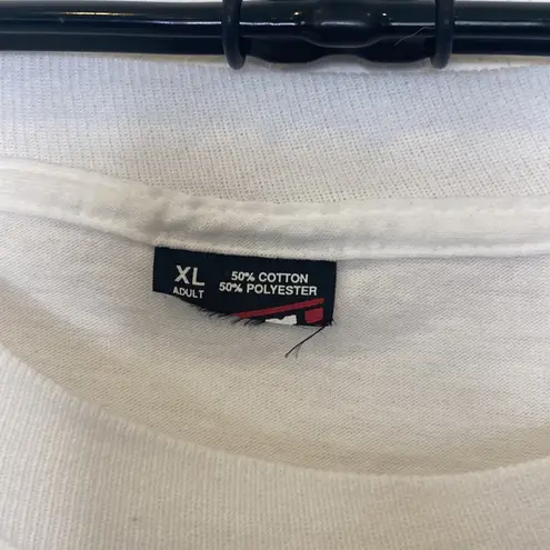 Hand Designed Vintage Rainforest Design Puffy Paint White Cotton Stretch T