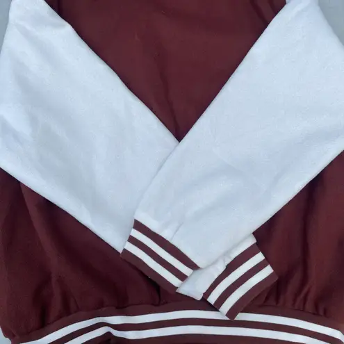 Red Maroon B Letterman Bomber Varsity Baseball Jacket Size