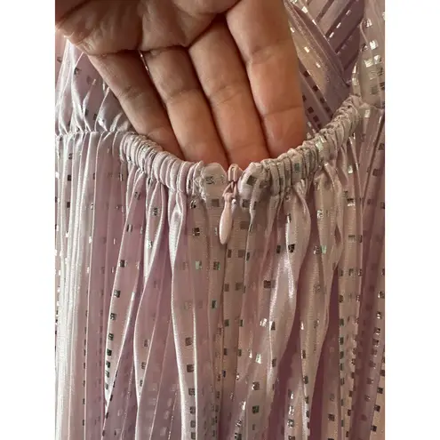 Sabina Musayev Fiona Lilac Metallic Maxi Dress XS Purple