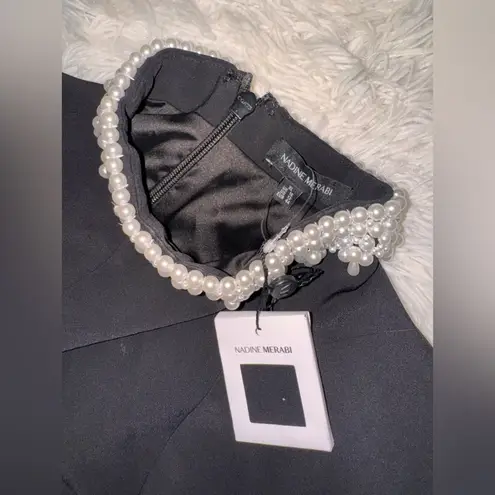 NEW Nadine Merabi Athena Black Sleeveless Mini Dress sz 12