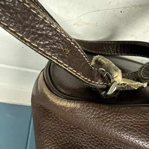 Y2K KATANA Paris Vintage Brown Genuine Leather Backpack Handbag Purse 12” X 9”