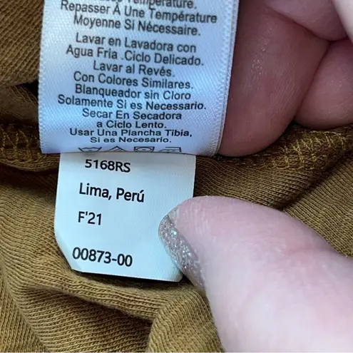 Nation Ltd Fabiana Easy Victorian Midi Dress Womens Size Medium Brown Drop Waist