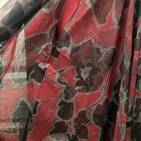 Halston Heritage FLAWED Halston Red Sleeveless Tulle Dress Size 8 US $495