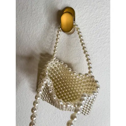None Pearl Beaded Handbag