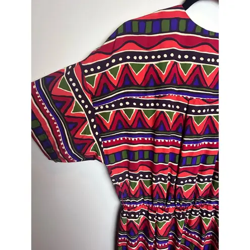 Maggy London Vintage 80s 100% Silk Dress Size M/L Vintage 16 Retro