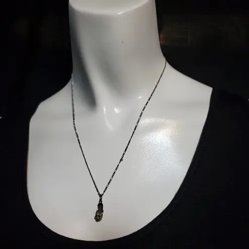 Sterling Silver Flip Flop Necklace Silver