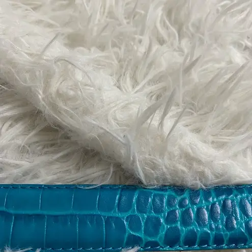 Ralph Lauren buckle blue Italian leather belt