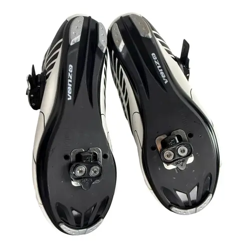 Venzo RX Cycling Shoes White Black Women’s 6.5 / Men’s 5 EU 38 SPD W/O Clips