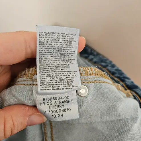 Old Navy  Jeans High-Rise O.G. Straight Cherry Secret-Smooth Pockets Classic Blue