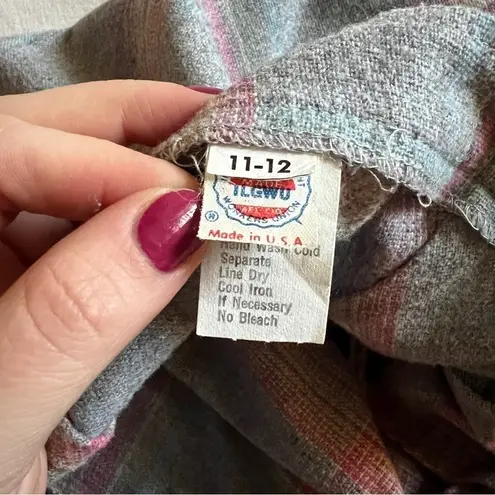 American Vintage Union Made Vintage Wool Plaid Skirt - Size 11-12 Made In USA