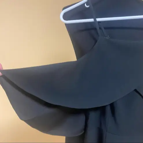 Chelsea28 🛍️ Black Cold Shoulder Ruffle Jumpsuit Romper Size 0