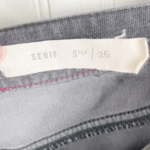 Pilcro and the Letterpress Anthropologie Serif Cords Size 26 Grey Corduroy Pants - Image 7