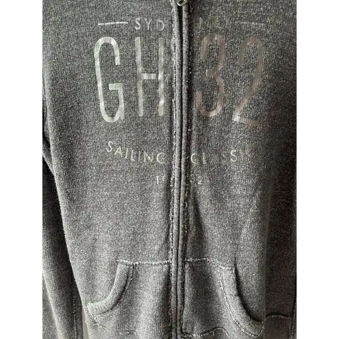 Gilly Hicks  Gray Zip Up Hoodie Women Size Medium Long Sleeve Sweatshirt