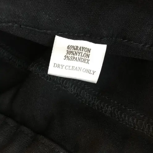 Alberto Makali Womens Pants Pull On Fringe Hem Pockets Stretch Black XL