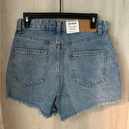 Cotton On  High Rise Mom Denim Shorts Size 6 NWT