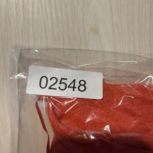 Tahari Womens 100% Linen Orange Blouse 2X Minimalist Quiet Luxury Fall Resort