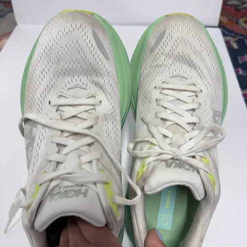 Hoka One One Bondi 8 - Blanc De Blanc - Sunlit Ocean Blue Green Women's Size 7