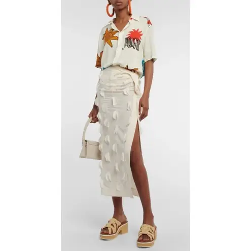 Clergerie Chermy Raffia Platform Mules Beige Natural Size 36 Brown