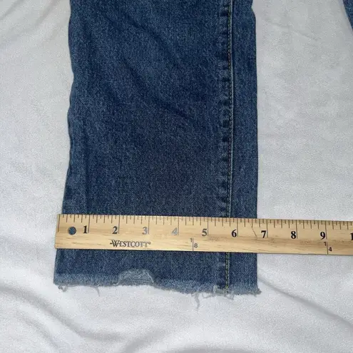 Brandy Melville  Small High Waisted Straight Leg Jeans Medium Blue