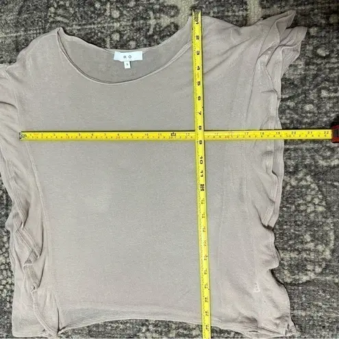 IRO Women’s Size S Beige Tan Dalia Ruffled Sides Jersey Shirt Top