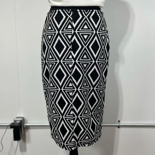 Bobeau Geometric Print Pencil Skirt Women’s Size Small