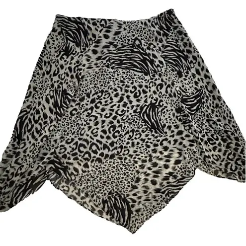 Addition Elle Skirt Black Cream Elastic Waist Handkerchief Hem Plus Size 26 NEW