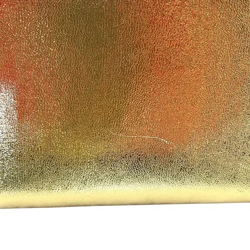 Vintage Gold Clutch Prom Purse Pocketbook 10" Kiss Lock Chain Strap Satin Glam