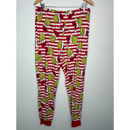 The Grinch Christmas Pajamas Set Red Grinch Face Holiday Loungewear Size 2X