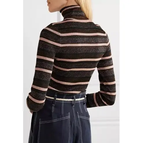 Ulla Johnson stripe metallic turtleneck