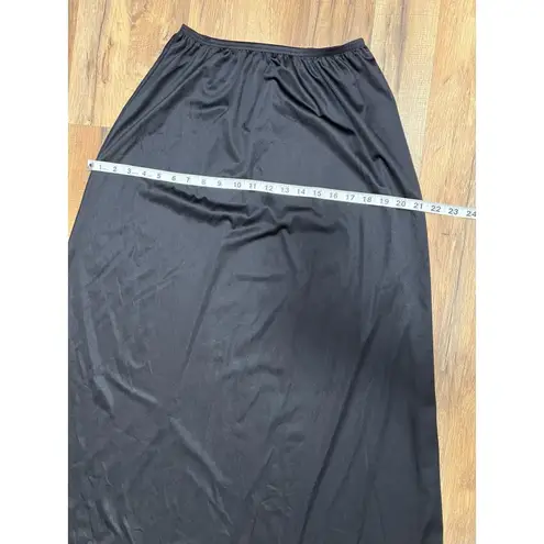 Vanity Fair Half Slip Skirt Black Nylon Size 34 M/40 Vintage Lingerie