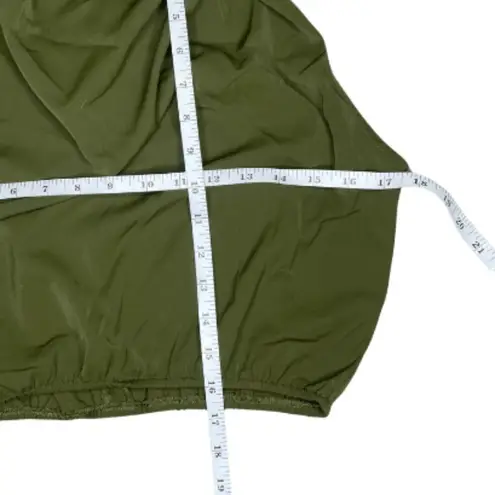 PRETTYGARDEN Satin Sleeveless Mock Neck Crop Top Size 4-6 Summer Event