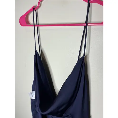 Fame and Partners New‎ Plus  Navy Blue Cowl Neck Gown Sz 20
