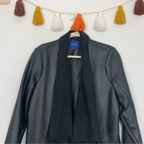 Apt. 9  Faux Leather Jacket Black Size Large