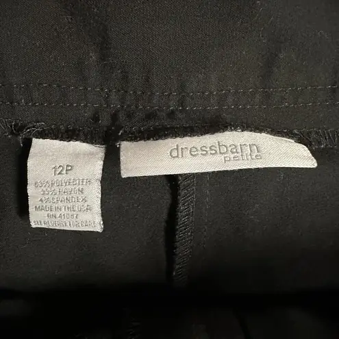 Dressbarn Shorts Womens 12P Black Stretch Petite Bermuda Career Casual Office