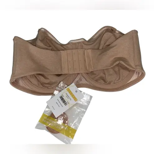 Delimira Women’s Strapless Minimizer Bra 32E Oatmeal Heather Straps Included NWT Tan Size undefined