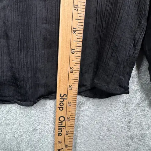 Velvet by Graham & Spencer Blouse Black Long Sleeve V