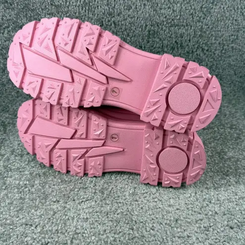 Liliana Pink Chunky Platform Loafers By Women Size 7 Shiny Shade of Pink Slip On