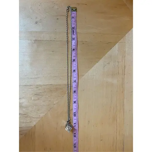 Silver Tone Tree Cage Box Glow in the Dark Necklace