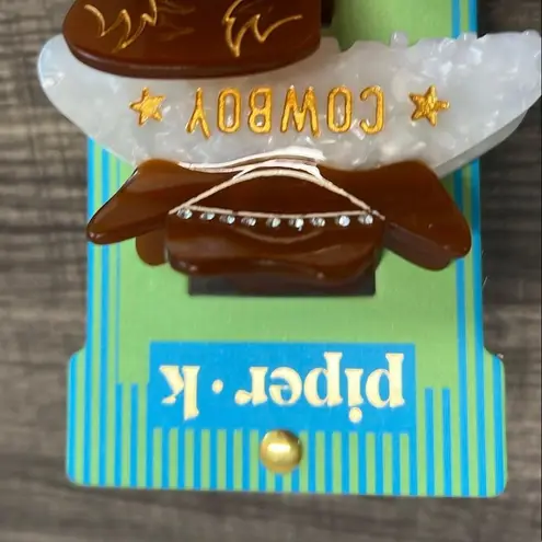 Piper K | Cowboy Boot Hair Clips Brown