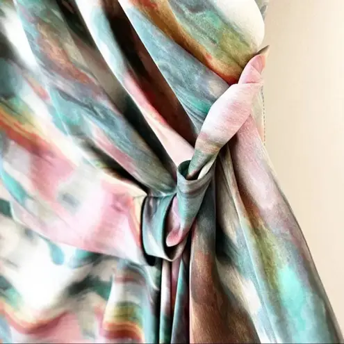 Rachel Rachel Roy Watercolor Print Dress Size Small Spring Wedding Guest Party Green