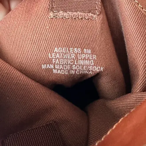 Vintage Nicole Genuine Leather Fringe Tall Heeled Boots Brown Size 8