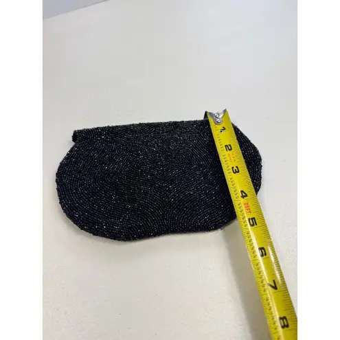 Vintage Walborg Beaded Evening Bag, Clutch Made in Belgium, Handbag Black