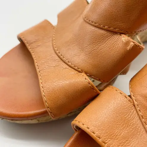 Adrienne Vittadini Cate Leather Cork Wedges 7.5